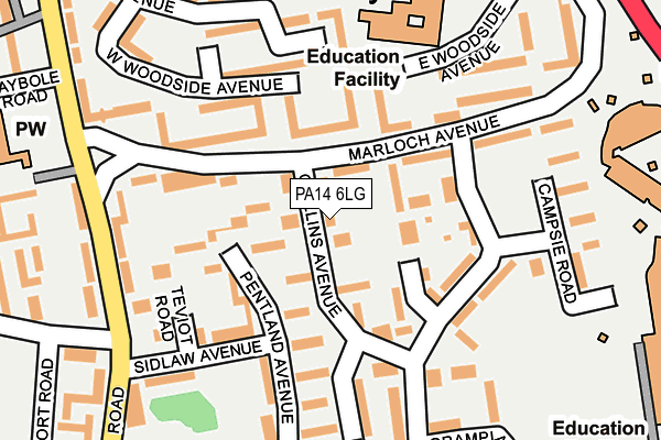 PA14 6LG map - OS OpenMap – Local (Ordnance Survey) PA14 6LG map - OS OpenMap – Local (Ordnance Survey)