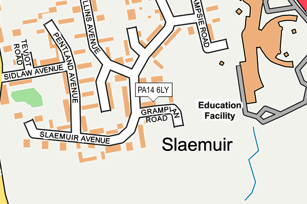 PA14 6LY map - OS OpenMap – Local (Ordnance Survey) PA14 6LY map - OS OpenMap – Local (Ordnance Survey)