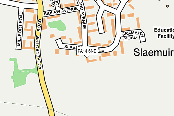 PA14 6NE map - OS OpenMap – Local (Ordnance Survey)