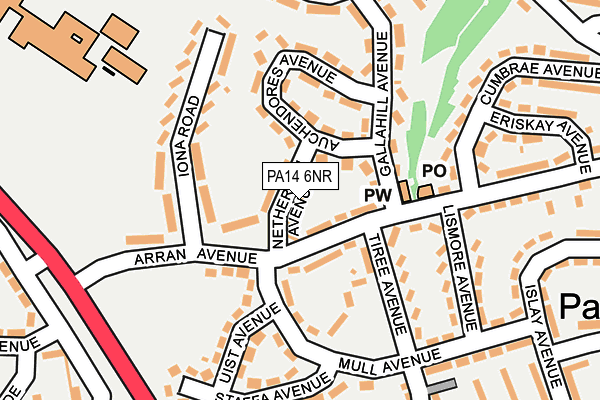 PA14 6NR map - OS OpenMap – Local (Ordnance Survey) PA14 6NR map - OS OpenMap – Local (Ordnance Survey)