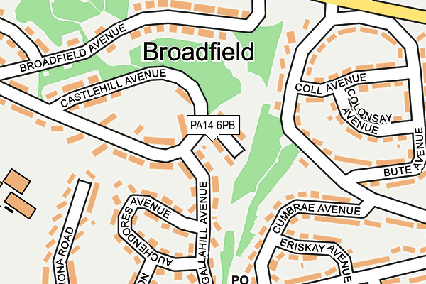 PA14 6PB map - OS OpenMap – Local (Ordnance Survey) PA14 6PB map - OS OpenMap – Local (Ordnance Survey)