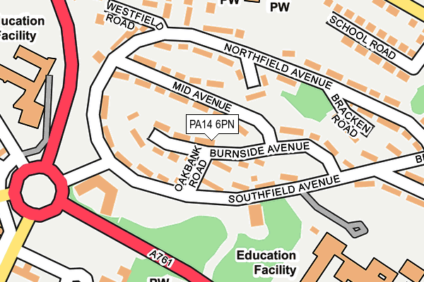 PA14 6PN map - OS OpenMap – Local (Ordnance Survey) PA14 6PN map - OS OpenMap – Local (Ordnance Survey)