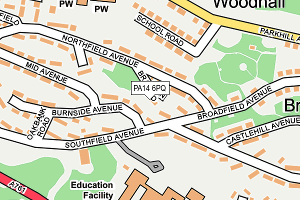PA14 6PQ map - OS OpenMap – Local (Ordnance Survey)