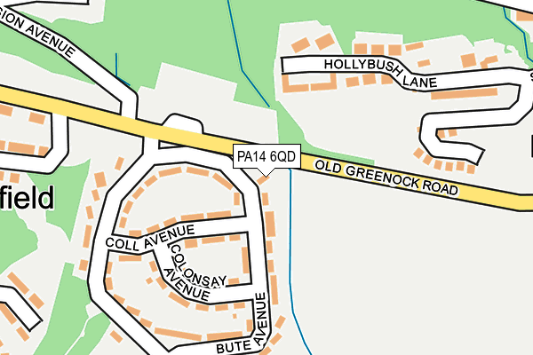 PA14 6QD map - OS OpenMap – Local (Ordnance Survey) PA14 6QD map - OS OpenMap – Local (Ordnance Survey)