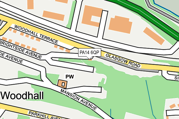 PA14 6QP map - OS OpenMap – Local (Ordnance Survey)