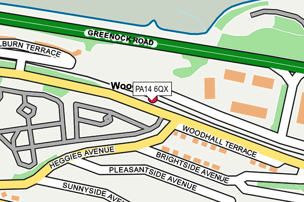 PA14 6QX map - OS OpenMap – Local (Ordnance Survey) PA14 6QX map - OS OpenMap – Local (Ordnance Survey)