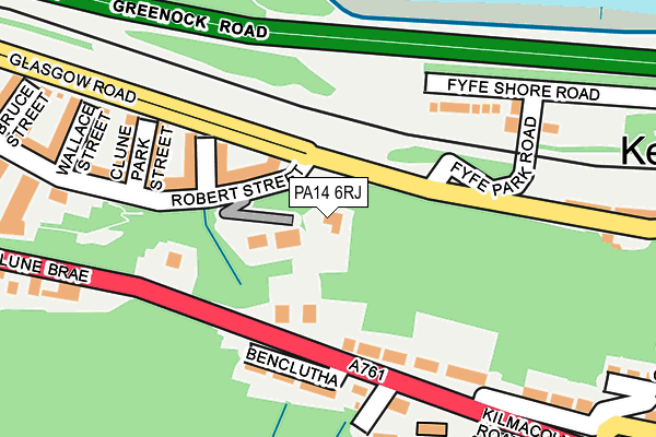 PA14 6RJ map - OS OpenMap – Local (Ordnance Survey)