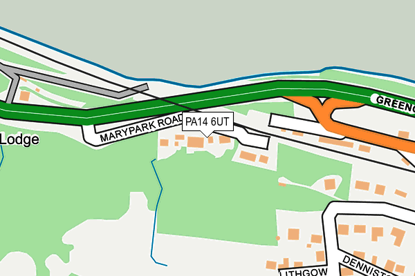 PA14 6UT map - OS OpenMap – Local (Ordnance Survey) PA14 6UT map - OS OpenMap – Local (Ordnance Survey)
