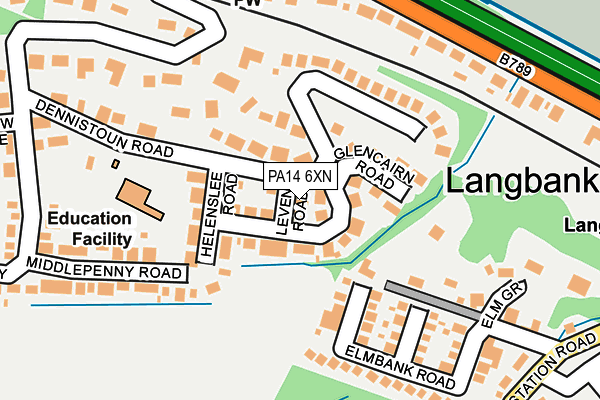 PA14 6XN map - OS OpenMap – Local (Ordnance Survey) PA14 6XN map - OS OpenMap – Local (Ordnance Survey)