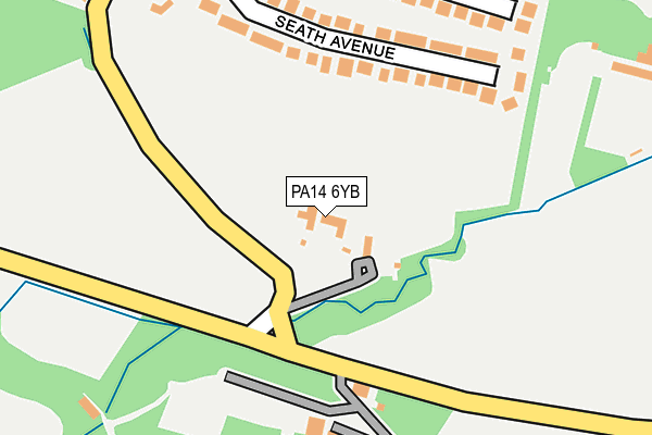 PA14 6YB map - OS OpenMap – Local (Ordnance Survey) PA14 6YB map - OS OpenMap – Local (Ordnance Survey)