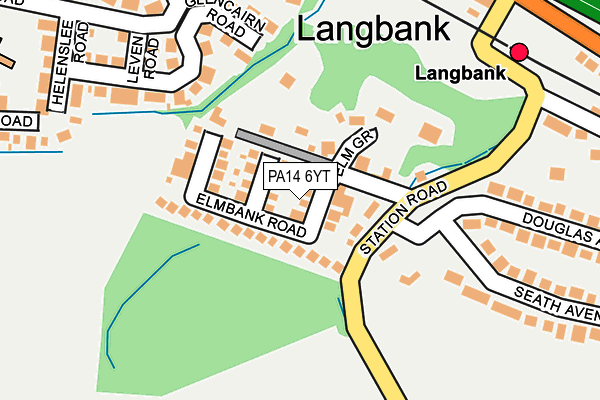 PA14 6YT map - OS OpenMap – Local (Ordnance Survey) PA14 6YT map - OS OpenMap – Local (Ordnance Survey)