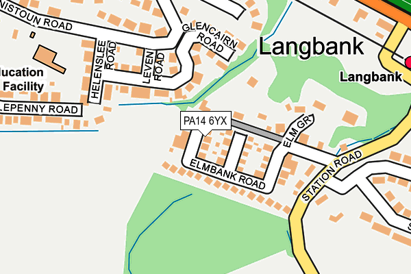 PA14 6YX map - OS OpenMap – Local (Ordnance Survey) PA14 6YX map - OS OpenMap – Local (Ordnance Survey)