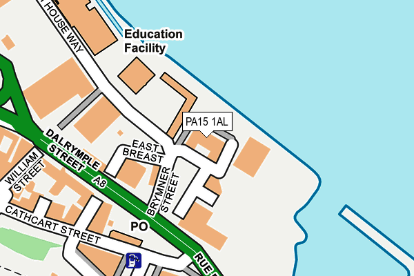 PA15 1AL map - OS OpenMap – Local (Ordnance Survey) PA15 1AL map - OS OpenMap – Local (Ordnance Survey)