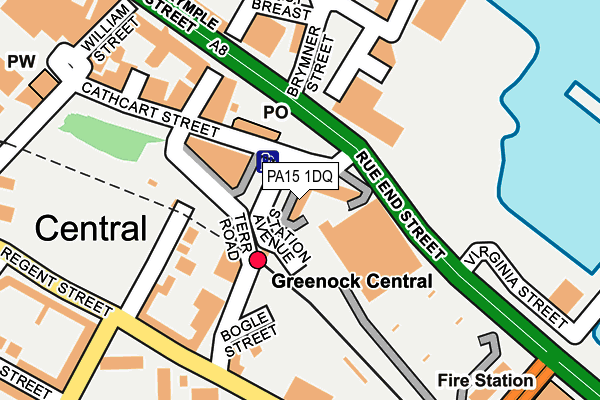 PA15 1DQ map - OS OpenMap – Local (Ordnance Survey)