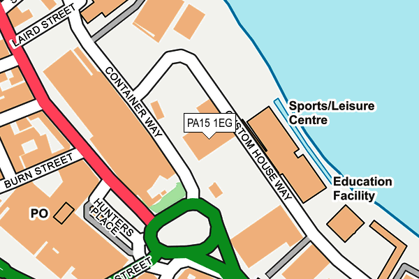 PA15 1EG map - OS OpenMap – Local (Ordnance Survey) PA15 1EG map - OS OpenMap – Local (Ordnance Survey)