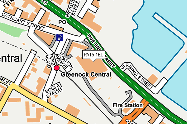 PA15 1EL map - OS OpenMap – Local (Ordnance Survey) PA15 1EL map - OS OpenMap – Local (Ordnance Survey)