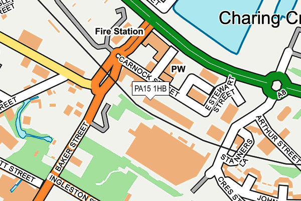 PA15 1HB map - OS OpenMap – Local (Ordnance Survey) PA15 1HB map - OS OpenMap – Local (Ordnance Survey)