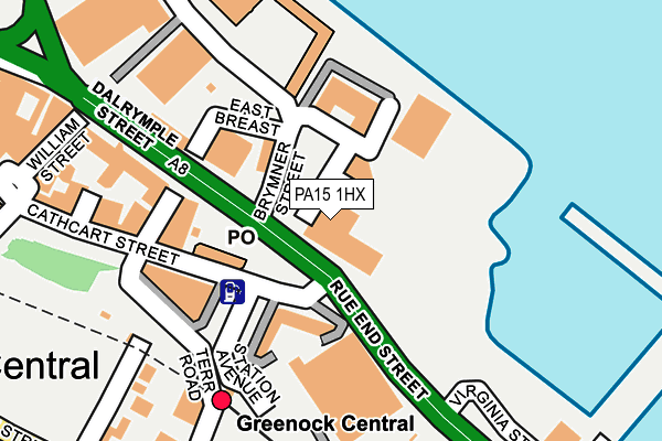 PA15 1HX map - OS OpenMap – Local (Ordnance Survey) PA15 1HX map - OS OpenMap – Local (Ordnance Survey)