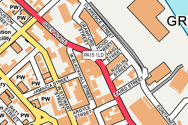 PA15 1LD map - OS OpenMap – Local (Ordnance Survey) PA15 1LD map - OS OpenMap – Local (Ordnance Survey)