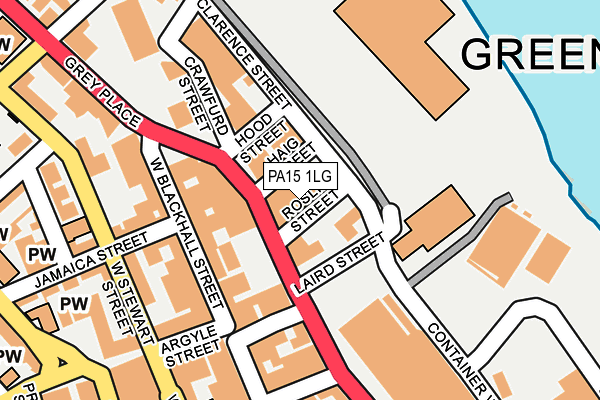PA15 1LG map - OS OpenMap – Local (Ordnance Survey) PA15 1LG map - OS OpenMap – Local (Ordnance Survey)