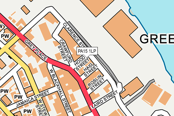 PA15 1LP map - OS OpenMap – Local (Ordnance Survey) PA15 1LP map - OS OpenMap – Local (Ordnance Survey)
