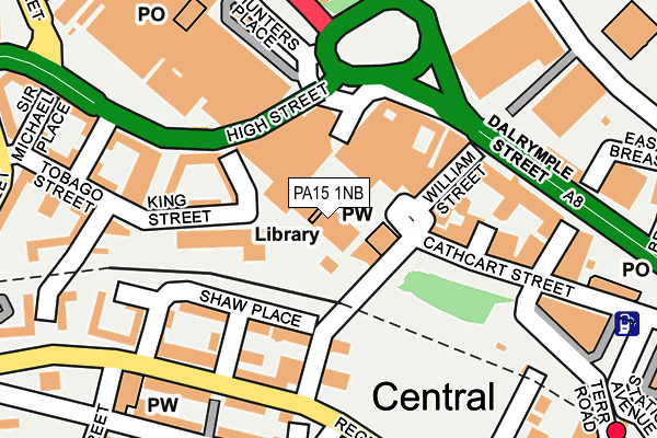 PA15 1NB map - OS OpenMap – Local (Ordnance Survey) PA15 1NB map - OS OpenMap – Local (Ordnance Survey)