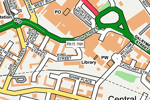 PA15 1NH map - OS OpenMap – Local (Ordnance Survey) PA15 1NH map - OS OpenMap – Local (Ordnance Survey)