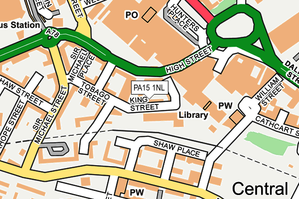 PA15 1NL map - OS OpenMap – Local (Ordnance Survey) PA15 1NL map - OS OpenMap – Local (Ordnance Survey)