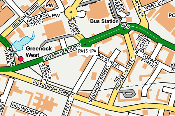 PA15 1PA map - OS OpenMap – Local (Ordnance Survey) PA15 1PA map - OS OpenMap – Local (Ordnance Survey)