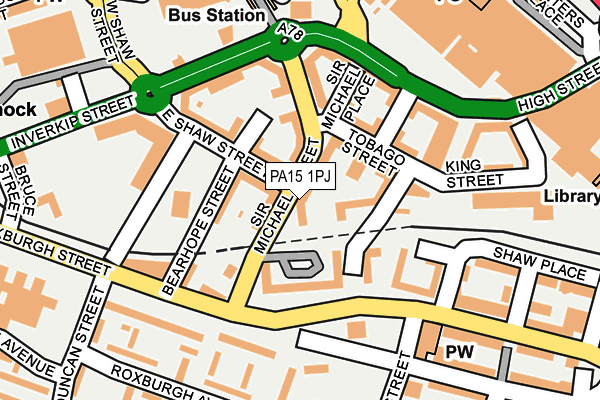 PA15 1PJ map - OS OpenMap – Local (Ordnance Survey) PA15 1PJ map - OS OpenMap – Local (Ordnance Survey)