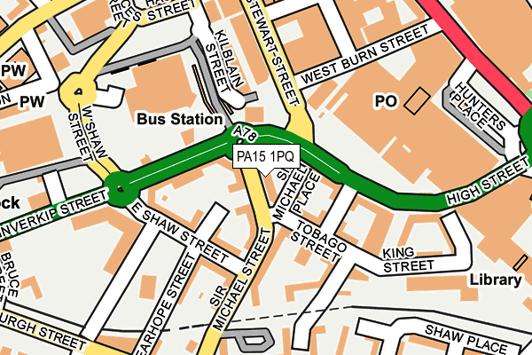 PA15 1PQ map - OS OpenMap – Local (Ordnance Survey) PA15 1PQ map - OS OpenMap – Local (Ordnance Survey)