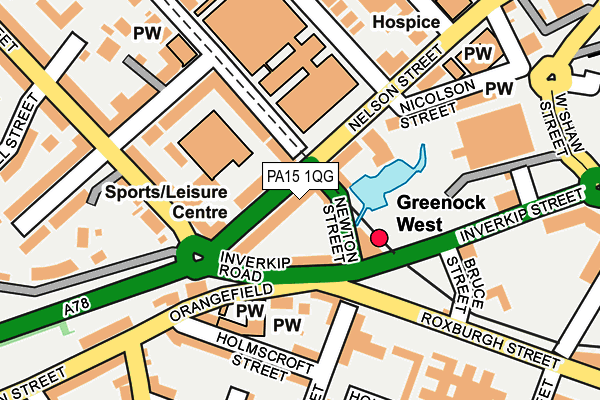PA15 1QG map - OS OpenMap – Local (Ordnance Survey)