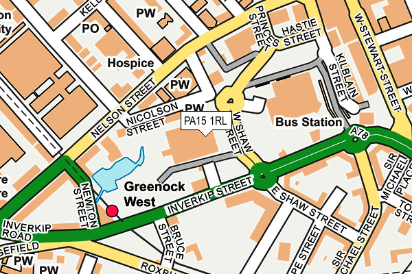PA15 1RL map - OS OpenMap – Local (Ordnance Survey) PA15 1RL map - OS OpenMap – Local (Ordnance Survey)