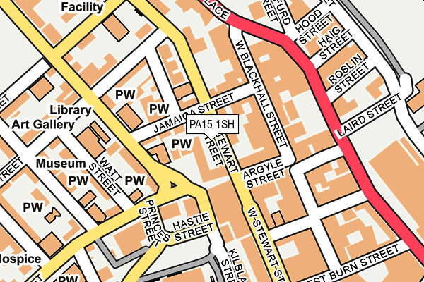 PA15 1SH map - OS OpenMap – Local (Ordnance Survey) PA15 1SH map - OS OpenMap – Local (Ordnance Survey)