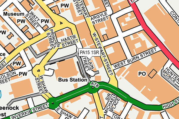 PA15 1SR map - OS OpenMap – Local (Ordnance Survey) PA15 1SR map - OS OpenMap – Local (Ordnance Survey)