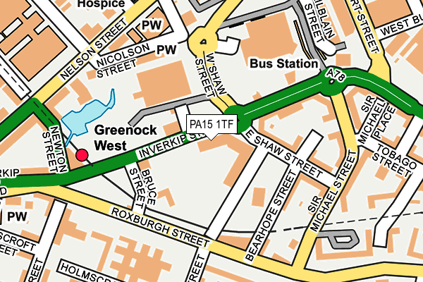 PA15 1TF map - OS OpenMap – Local (Ordnance Survey) PA15 1TF map - OS OpenMap – Local (Ordnance Survey)