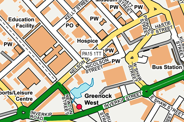 PA15 1TT map - OS OpenMap – Local (Ordnance Survey) PA15 1TT map - OS OpenMap – Local (Ordnance Survey)