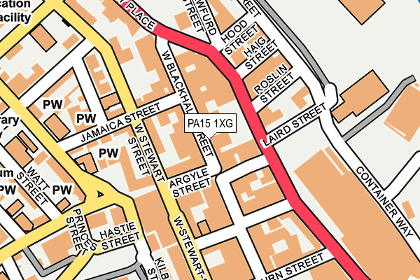 PA15 1XG map - OS OpenMap – Local (Ordnance Survey) PA15 1XG map - OS OpenMap – Local (Ordnance Survey)