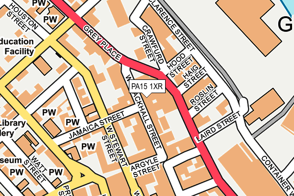 PA15 1XR map - OS OpenMap – Local (Ordnance Survey)