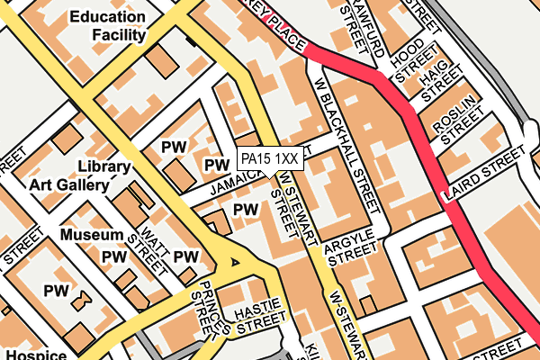 PA15 1XX map - OS OpenMap – Local (Ordnance Survey)