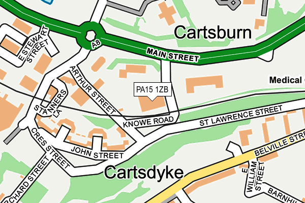 PA15 1ZB map - OS OpenMap – Local (Ordnance Survey) PA15 1ZB map - OS OpenMap – Local (Ordnance Survey)