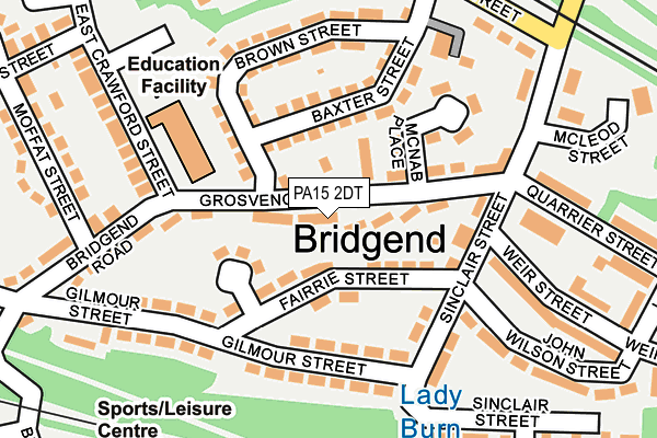 PA15 2DT map - OS OpenMap – Local (Ordnance Survey)