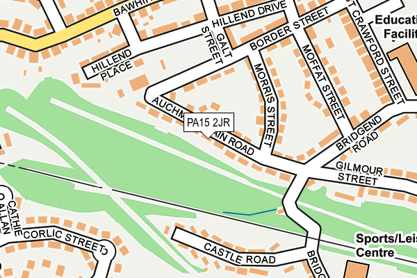PA15 2JR map - OS OpenMap – Local (Ordnance Survey) PA15 2JR map - OS OpenMap – Local (Ordnance Survey)