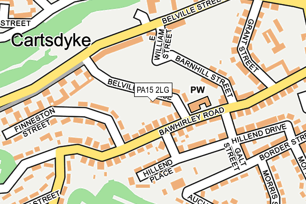 PA15 2LG map - OS OpenMap – Local (Ordnance Survey) PA15 2LG map - OS OpenMap – Local (Ordnance Survey)