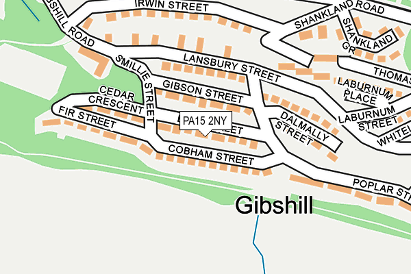 PA15 2NY map - OS OpenMap – Local (Ordnance Survey) PA15 2NY map - OS OpenMap – Local (Ordnance Survey)