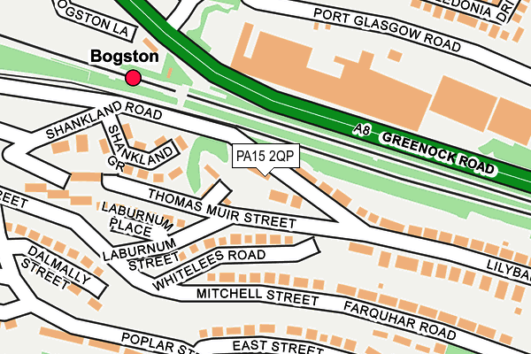 PA15 2QP map - OS OpenMap – Local (Ordnance Survey) PA15 2QP map - OS OpenMap – Local (Ordnance Survey)
