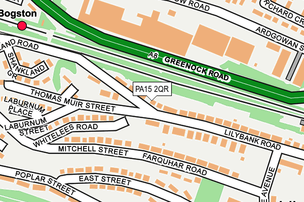 PA15 2QR map - OS OpenMap – Local (Ordnance Survey) PA15 2QR map - OS OpenMap – Local (Ordnance Survey)