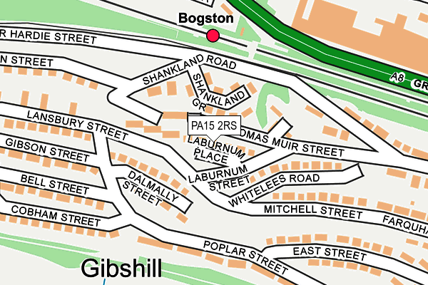 PA15 2RS map - OS OpenMap – Local (Ordnance Survey)