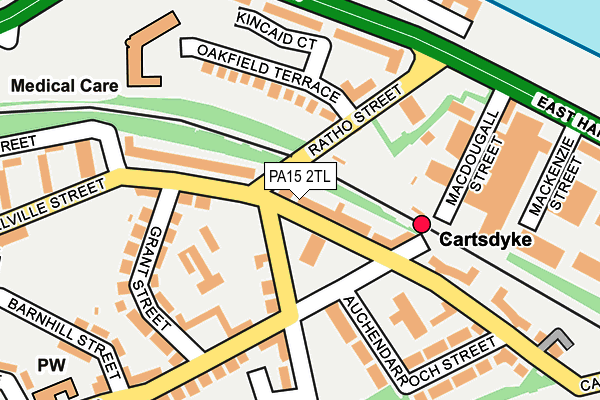 PA15 2TL map - OS OpenMap – Local (Ordnance Survey)