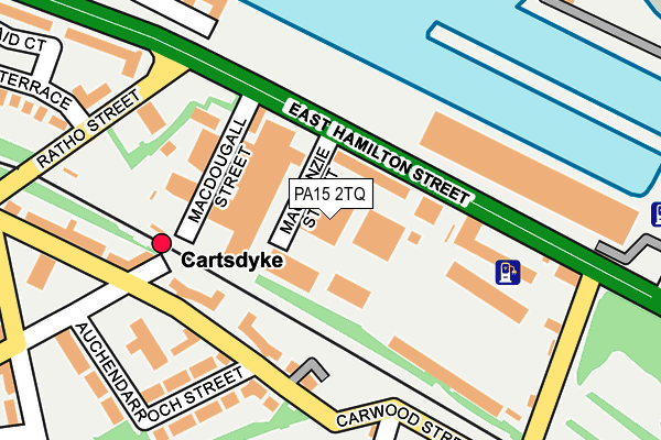 PA15 2TQ map - OS OpenMap – Local (Ordnance Survey)